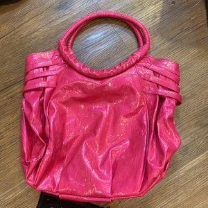 Large hot pink tote